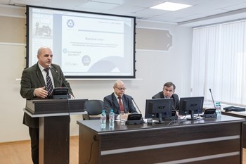 ''The training of specialists for the implementation of the national program in fusion should be considered as one of the key tasks of Russia's participation in ITER,'' said Anatoli Krasilnikov (left), head of the Russian Domestic Agency for ITER. (Click to view larger version...)